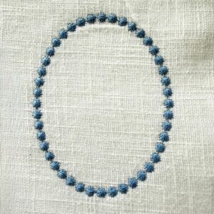 Stickdatei Oval Perlen 5 Grössen – Bild 1