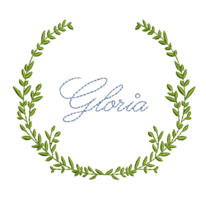 Stickdatei Blätterkranz 5 Grössen – Bild 2