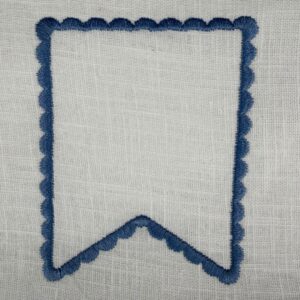 Stickdatei Scallop Wimpel  2 Grössen – Bild 1