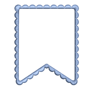 Stickdatei Scallop Wimpel  2 Grössen – Bild 2