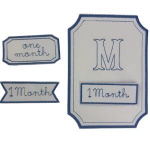 ITH Meilenstein Karte Stickdatei Rechteck Satin – Bild 1