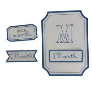 ITH Milestone Card Embroidery File, Rectangle Satin - Image 1
