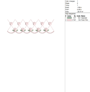 Stickdatei Bordüre Tulpen 2 Grössen – Bild 3