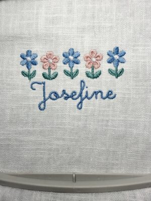 Stickdatei Blumen Monogramm – Bild 3