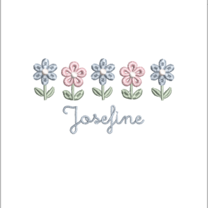 Stickdatei Blumen Monogramm – Bild 1