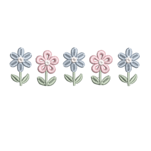 Stickdatei Blumen Monogramm – Bild 2